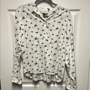 Floral Button-Up Blouse